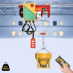 Heavy-Duty Electric Cable Hoist with Remote Control – 1800 lbs Capacity