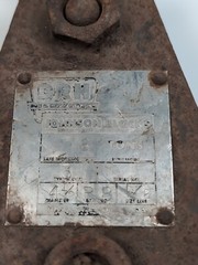 JOHNSON SINGLE 6 TON SHEAVE SNATCH BLOCK NEEDS REPAIR Restoration