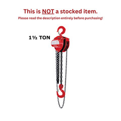 CMCO – COFFING LHH HAND CHAIN HOIST – 1 1/2 TON CAPACITY – 10 FT LIFT