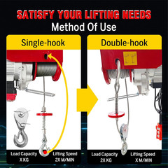 Electric Hoist 2 in 1,1760Lbs Electric Hoist Winch with 98Ft Wireless Control&Wi
