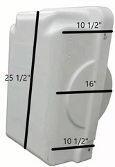 Hefty Hoist 8500 Flat Plate Boat Lift Motor Clamshell Cover White Plastic