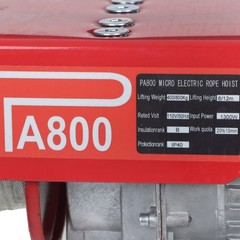 1760lbs 1350W Electric Hoist with 13ft Lifting Belt+3.2ft Metal Ring Axle Belt