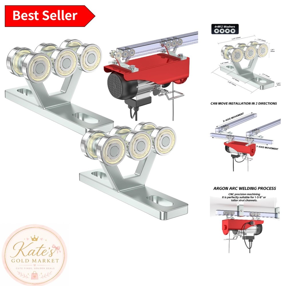 Robust 6 Wheel Trolley Set for Strut Channels – Perfect for Heavy Lifting Needs