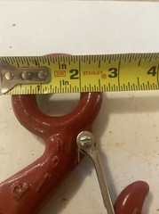 CROSBY WLL 2T EYE HOOK LIFT WITH LATCH SEE PHOTOS FOR MEASUREMENTS AND DETAILS