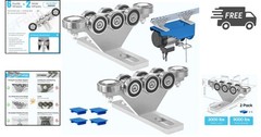 Heavy Duty Hoist Trolley 8-Wheel Unistrut Roller System for Garage Industrial…