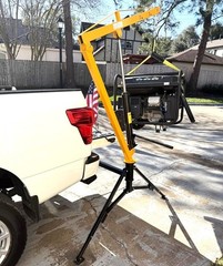 Truck Hitch Mount Hydraulic Truck Crane 360° Swivel 3 Boom 1000 Lbs Capacity