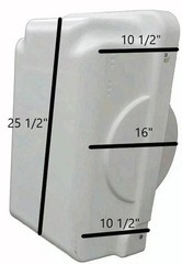 Hefty Hoist 8500 Flat Plate Boat Lift Motor Clamshell Cover White Plastic