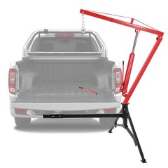 1000 LBS Hydraulic Hitch-Mount Truck Crane with 2-Inch Hitch Receiver 360 Swivel