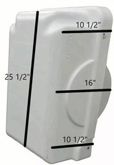 Hefty Hoist 8500 Flat Plate Boat Lift Motor Clamshell Cover White Plastic