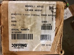 NEW COFFING #ATGI SERIES RATCHET LEVER HOIST – 1 1/2 TON CAPACITY – DOUBLE PAWL