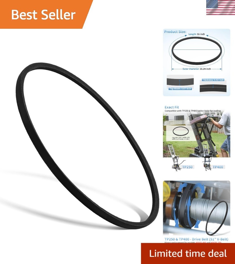 51-Inch V-Drive Replacement Belt for Reliable TP250 & TP400 Ladder Hoists