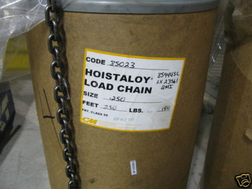 CM Star Grade Hoist Chain 85021 85889 Lodestar Valustar 1/4″ load chain-Per Foot