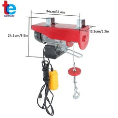 440LB Electric Hoist with 14ft Remote Control 110V for Garage Workshop Lifting