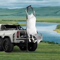 272kg/600lbs Vehicle Mounted Truck Deer Hoist Game Lifting Hoist Manual Crane