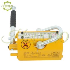 Permanent Magnetic Lifter Lifting Magnet 880 lbs/400 kg 2.5 Safety Factor Yellow
