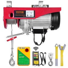 Electric Hoist 880lbs Crane Winch with Wireless Remote Control 850W 110V