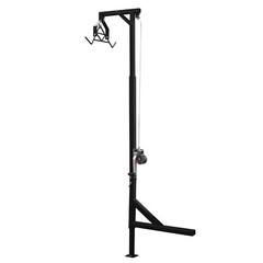 Vehicle-Mounted Truck Deer Hoist 600 lbs Adjustable 74–102 In Black/Silver