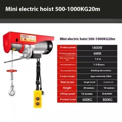 Electric Winch Handheld Portable Winch Workshop Garage Gantry Crane Lift