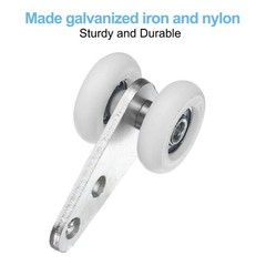 10pcs Trolley Assembly Roller, Sliding Track Roller Sliding Door, Silver