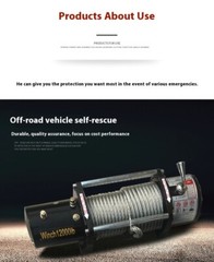 Electric Winch Car 12v24v Electric Hoist Buggy Winch Car Winch Self Rescue