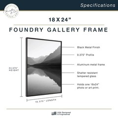 MCS Master & Co. Foundry Metal 18×24 Poster Frame, Vertical & Horizontal Wall…