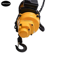 Electric Chain Hoist 1100lbs 10ft Remote Emergency Stop 1300W 110V 13ft