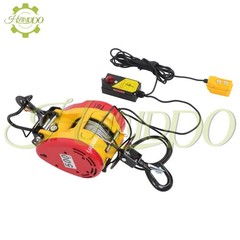 2-in-1 Portable Electric Hoist Winch 1100LBS Wired / Wireless Remote Control