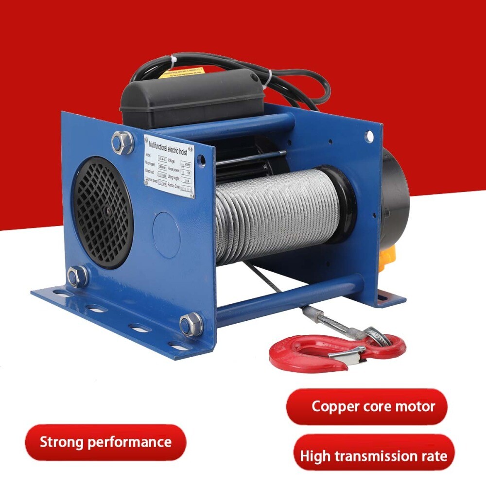 Electric Hoist 880 lbs Heavy-Duty Electric Winch with Remote Control 98ft Rope