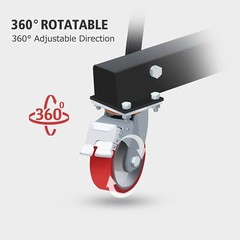 Portable Adjustable Steel Gantry Crane 97″ to 141″ Shop Lift 2200/4400lb Load