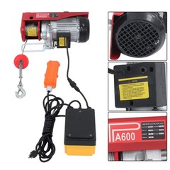 LABLT Mini Electric Hoist 1320lb 14ft Wired Remote 328ft Wireless Remote Control