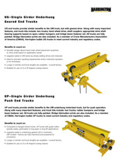 HARRINGTON END TRUCK PAIR – 5 TON – SERIES 3 – SINGLE GIRDER UP-3-0535