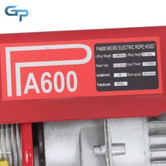 1320 lbs Electric Lift Hoist Wireless + Wired Dual Control for Warehouse Factory