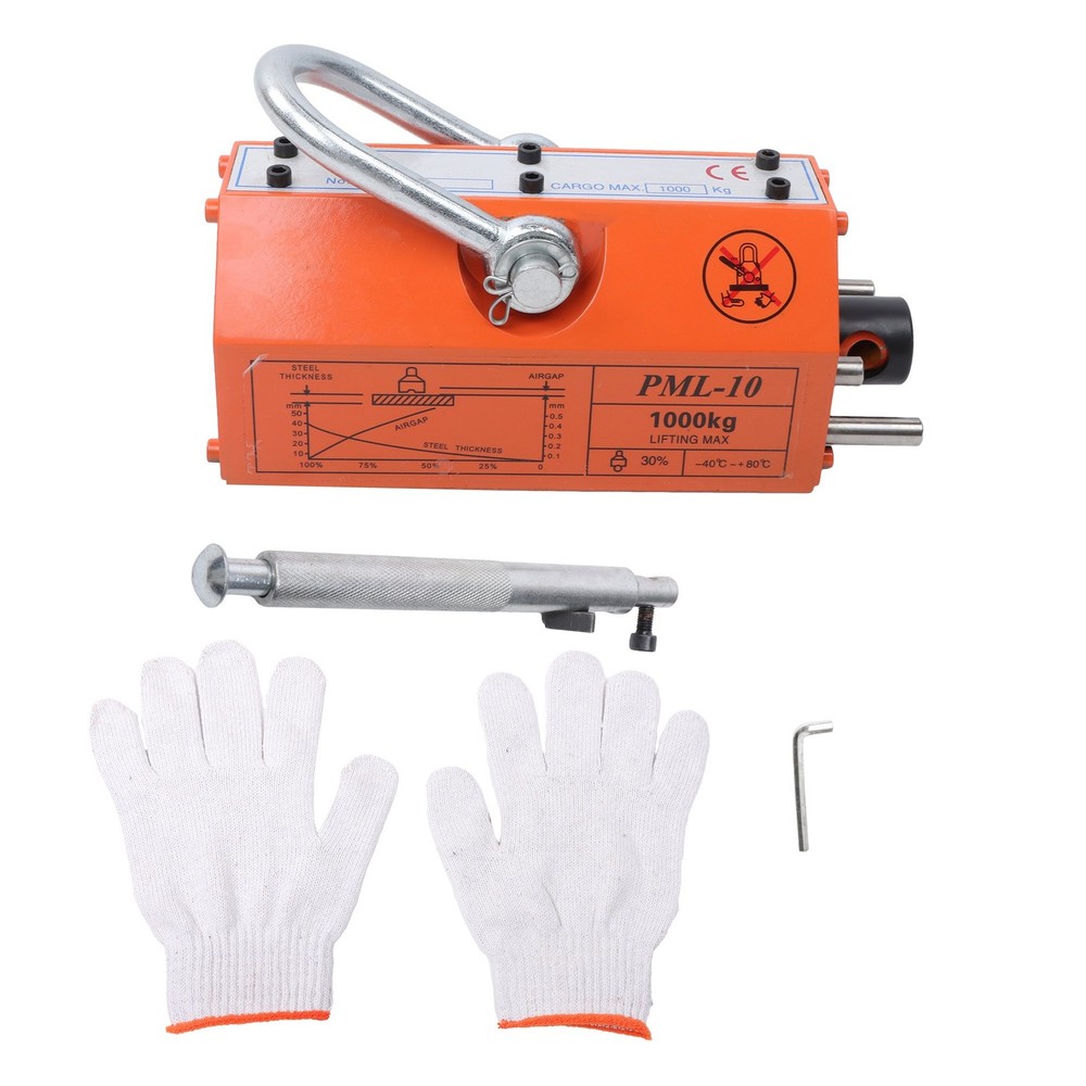 Magnetic Lifter Lifting Magnet Neodymium Hoist 2200Lbs/1000kg 2 Safety Factor