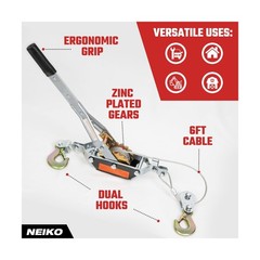 NEIKO 02252A Come Along Winch, 2-Ton (4000 Lbs) Pulling Capacit… USA FAST SHIP