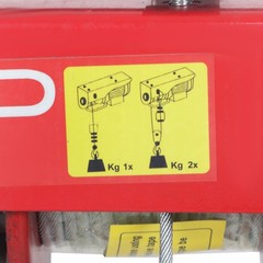 Wired Remote Control Crane Winch Mini Electric Hoist 1350W 1760lbs 14ft/4.2m