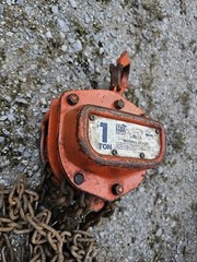 DUFF NORTON LYNX LHH-1A 1 TON MANUAL CHAIN HOIST 20′ LIFT