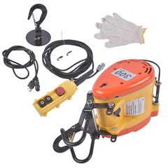 Electric Chain Hoist 500kg Capacity Electric Winch w/ 98ft/30m Length Steel Wire