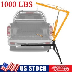 Hydraulic Pickup Truck Crane Hitch Mounted Crane 1000 lbs 360° Swivel Hoist Lift