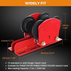 Heavy Duty Electric Hoist Trolley for I-Beam for PA600 PA700 PA800 PA900 PA1000