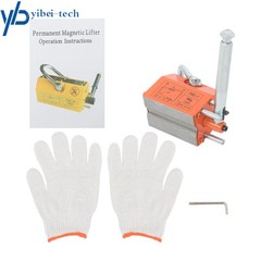 220lbs/100 kg Magnetic Lifter Lifting Magnet Hoist 2.5 Safety Factor Orange
