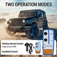 SIHAO 13500LBS 12V Electric Winch 92FT Synthetic Rope For Truck ATV Off Roads 8