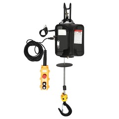 3-in-1 Portable Electric Hoist W/2 Remote Controls For Lifting Towing 1100Lbs