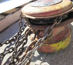 USED/GOOD* CHESTER 5 TON ALL STEEL 30 FT CHAIN OPERATING HOIST 11 FT OPER (74)