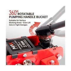 2-Ton (4400 lbs) Hydraulic Low Profile Trolley Garage Service/Floor Jack with…