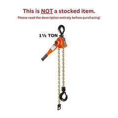 CMCO – BANDIT RATCHET LEVER HOIST – 1 1/2 TON CAPACITY – 10 FT LIFT