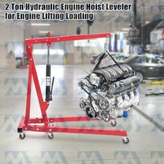 2 Ton Engine Hoist Mobile Hydraulic Engine Crane with 6 Wheels Folding Cherry