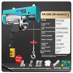 PA1500 PA1200 Mini Electric Hoist 220V Household Crane 1-Ton Small Crane