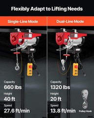 Electric Winch 1320LBS With Remote Control Heavy Duty Lifting Equipment