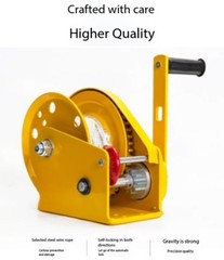 Small Portable Winch with Automatic Brake, Manual Winch, and Towing Machine