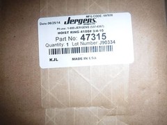 Jergens Alloy Steel Side Pull Hoist Ring 4,100 Lbs. Load Limit 47315 (B)(TJ)